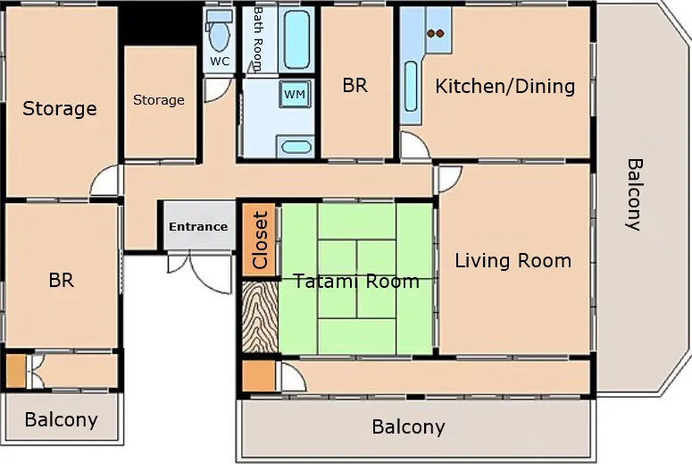 Kobe apartment floor plan
